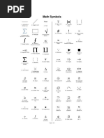 Math Symbols Stencil