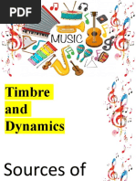 Music 2 TIMBRE AND DYNAMICS