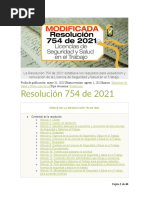 La Resolución 754 de 2021 Establece Los Requisitos para Expedición y Renovación de La Licencia de Seguridad y Salud en El Trabajo