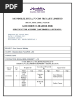 Method Statement For SubStructure Activity