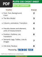 Complete CSS Cheat Sheet PDF