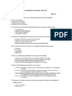 First Assessment in Income Taxation