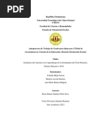 Anteproyecto. Incidencia Del Autismo en El Aprendizaje de Los Estudiantes Del Nivel Primario, Distrito Educativo 16-01