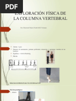 Exploración Física de La Columna Vertebral