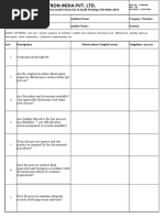 Internal Audit Check Sheet