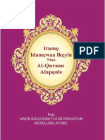 Itumọ Idamẹwaa Ikẹyin Ninu Al-Quraan Alapọnle