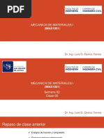 Mecanica de Materiales I (IMA51001) : Dr. Ing. Luis G. Quiroz Torres