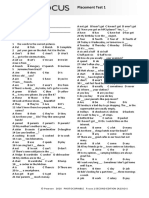 Focus1 2E Placement Test