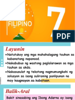 Aralin 16 - Mensahe NG May-Akda at Mga Tauhan Sa Ibong Adarna