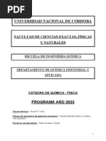 Química Física 2023 - Guía de Problemas y Trabajos de Laboratorio