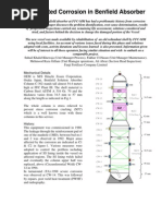 Accelerated Corrosion in Benfield Absorber