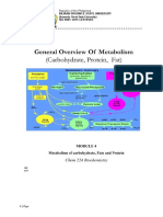 MODULE 4 Metabolism of Cabohydrate Fats and Proteins Biochem 2nd Sem 2020 2021 1