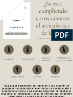 ¿Se Está Cumpliendo Correctamente El Artículo 25.2 de La C.E?