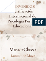 ¡Bienvenidos!: Certificación Internacional de Psicología Positiva Educacional