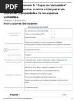 Cuestionario 5 Espacios Vectoriales PDF