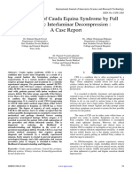 Management of Cauda Equina Syndrome by Full Endoscopic Interlaminar Decompression A Case Report