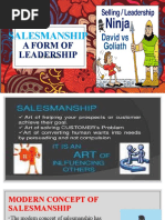 Salesmanship, A Form of Leadership - 1