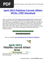 April 2023 Pakistan Current Affairs MCQs in PDF Download