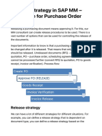 Release Strategy in SAP MM - Procedure For Purchase Order