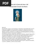 Novena de La Llama de Amor Del Inmaculado Corazon de Maria