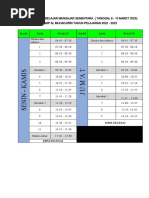 Alokasi KBM Tanggal 6 - 10 Maret 2023 Dan Jam Ujian Praktik Kelas 9