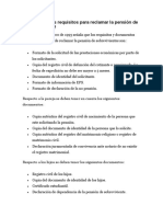 Cuáles Son Los Requisitos para Reclamar La Pensión de Sobrevivientes