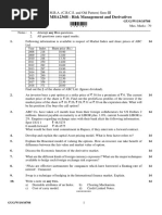 Year - M.B.A. (C.B.C.S. and Old Pattern) Sem-III Subject - PCB3EB2 - MBA236B - Risk Management and Derivatives