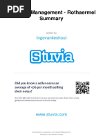 Stuvia 141019 Strategic Management Rothaermel Summary PDF