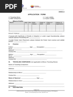 Minors Travelling Abroad Application Form PDF