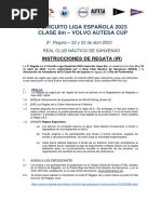 Instrucciones Regata 6 M Abril