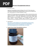 Reference Phenolphthalein Indicator