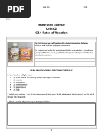 C2.4 Rates of Reaction