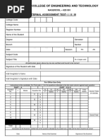 Iat - Answer Sheet Front Page