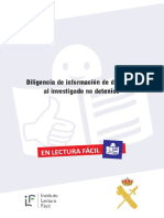 Lectura Fácil. Guardia Civil - Diligencia de Información de Derechos Al Investigado No Detenido