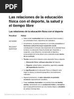 Las Relaciones de La Educacin Fsica Con El Deporte La Salud y El Tiempo Libre