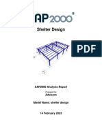 Shelter Design: SAP2000 Analysis Report