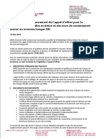 Avis Au Public Lancement Appel D'offres Pour La Construction Des Dalles en Bã©ton Et Des Murs de Soutã Nement Autour Du Nouveau Hangar EW.