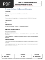 QMS-SOP-F15 - Procedure For Control of Document Information