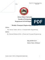 Transport Engineering Lecture Notes-2020