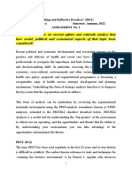 Q.1 Read An Article On Current Affairs and Critically Analyze That How Social, Political and Economical Aspects of That Topic Been Considered?