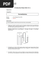 Evaluación Final Termodinámica 2023 10 A