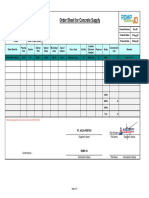 Order Sheet For Concrete Supply: Pujo Wiyatno Full Name Supplier's Name Supplier's Stamp