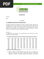 2.1 Presentación de Datos Estadísticos