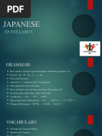 JLPT N5 Syllabus