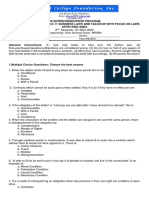 MIDTERM EXAMINATION - ECC 11 BUSINESS LAWS AND TAXATION WITH FOCUS ON LAWS AFFECTING SMEs