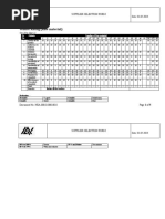 Supplier Selection Form