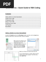 VBA Guide Sheet