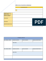 Tabla para El Diseño de Una Situación de Aprendizaje