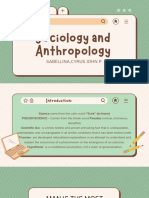 Sociology and Anthropology