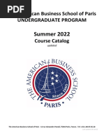 2022 Summer Course Catalog